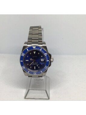 Paul Pascal Diver 300m Mens Blue Dial Bezel Date Stainless Steel Watch 43mm